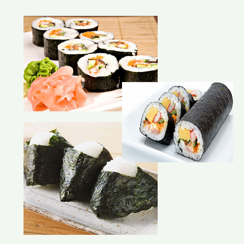 Σκοτεινό χρώμα 19*21cm Ψητό φύκινο Nori φύλλο Nori 280g 100 φύλλα