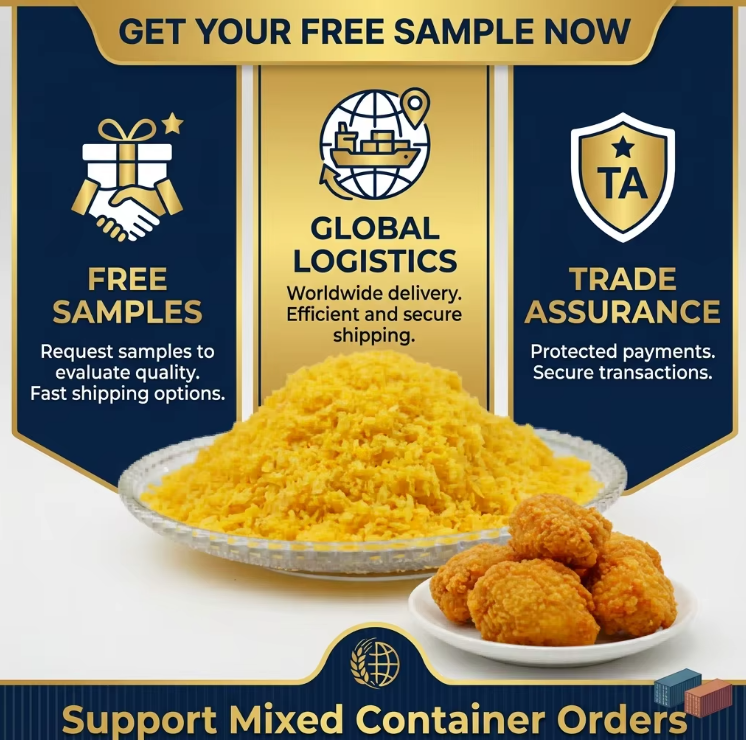 Χαλάλ HACCP Πιστοποιημένα Ιαπωνικά ψωμινάκια Panko με μέγεθος 4-6 mm για χαμηλή απορρόφηση ελαίου σε τηγανητά τρόφιμα